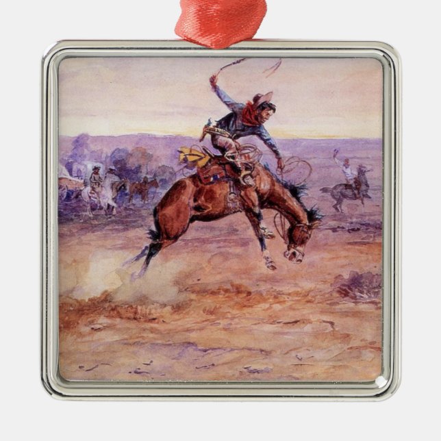 Adorno Metálico Bronco baladizo (domar un caballo salvaje) (Frente)