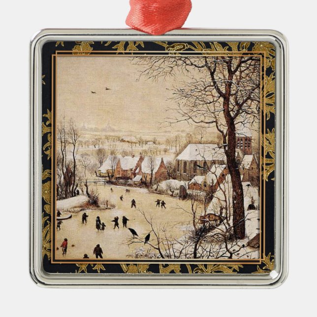 Adorno Metálico Bruegel the Elder - Winter Landscape (Frente)