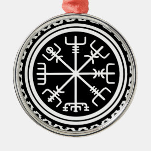 Adorno Metálico Brújula Vikinga Vegvisir