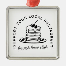 Adorno Metálico Brunch pancakes lover citas divertidas