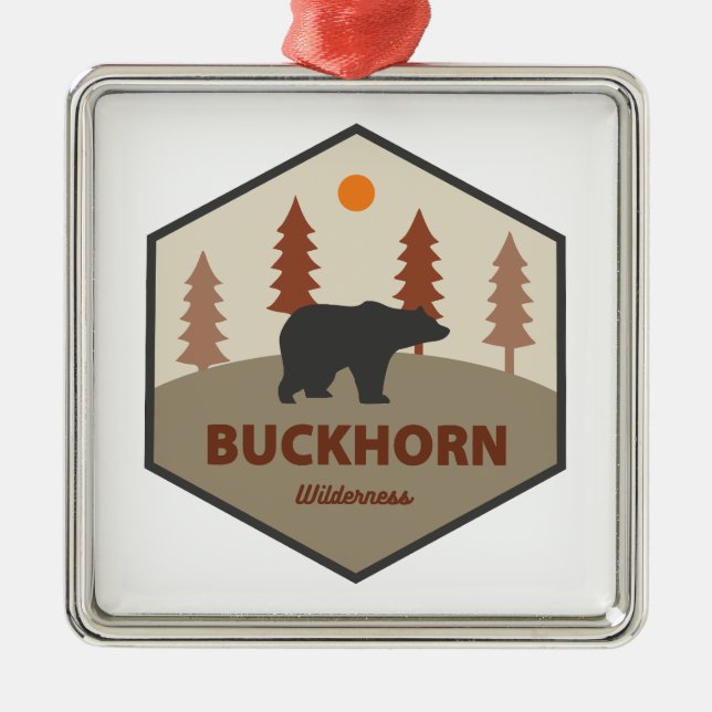 Adorno Metálico Buckhorn Wilderness Washington Bear (Frente)
