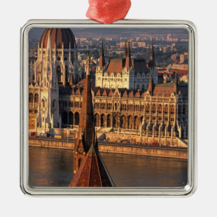 Adorno Metálico Budapest, Hungría, río Danubio, Parlamento