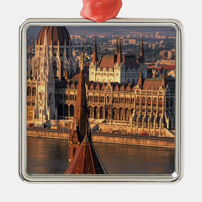 Adorno Metálico Budapest, Hungría, río Danubio, Parlamento (Frente)