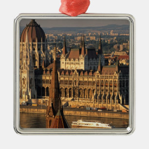 Adorno Metálico Budapest, Hungría, río Danubio, Parlamento