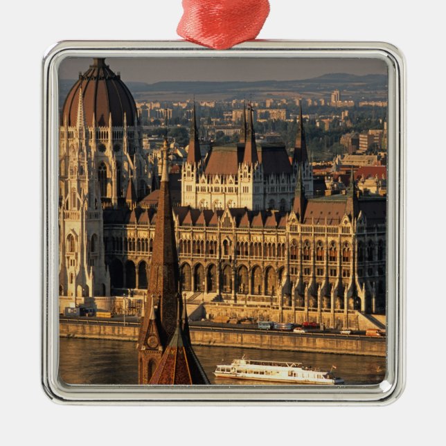 Adorno Metálico Budapest, Hungría, río Danubio, Parlamento (Frente)