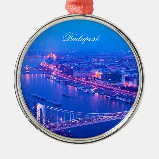 Adorno Metálico Budapest por noche (Frente)