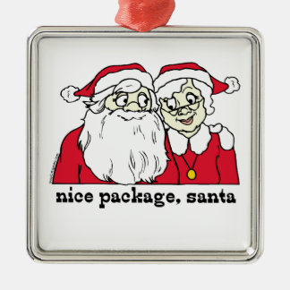 Adorno Metálico Buen paquete Santa Claus