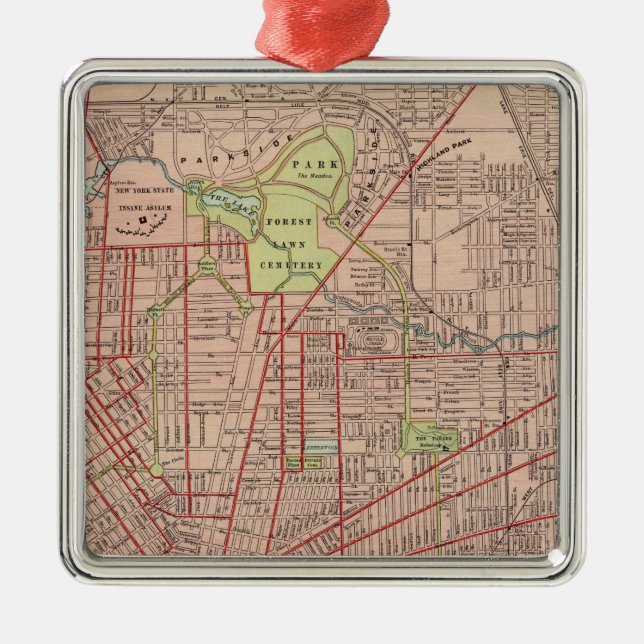 Adorno Metálico Búfalo, Nueva York (Frente)