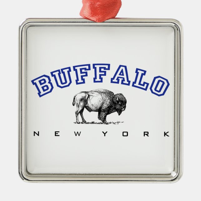 Adorno Metálico Búfalo, NY - bisonte (Frente)