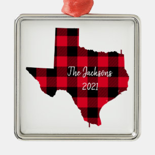 Adorno Metálico Búfalo Rojo y Negro Tapa el nombre y el año de Tex