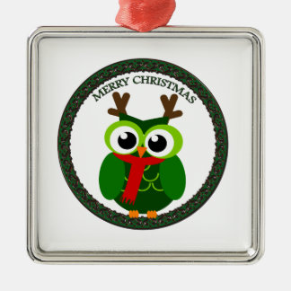 Adorno Metálico búho navidad