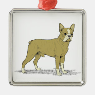 Adorno Metálico Bulldog Francés Estilizado Vintage C