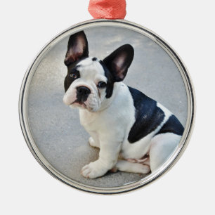 Adorno Metálico bulldog francés sentado
