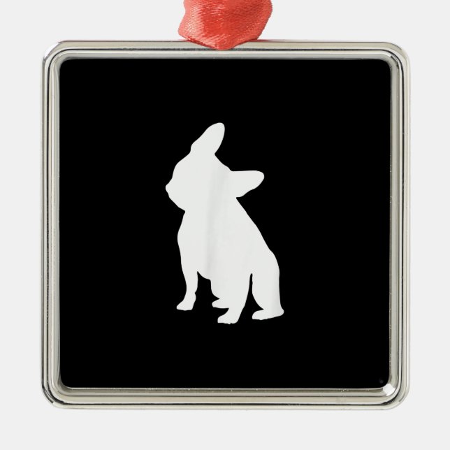 Adorno Metálico bulldog francés simple | regalo lindo de frenchias (Frente)