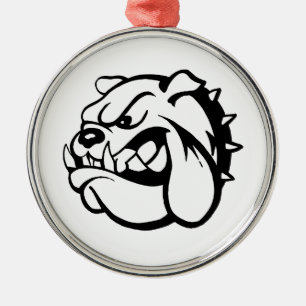 Adorno Metálico Bulldog retro