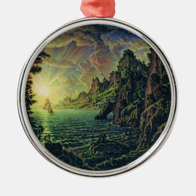 Adorno Metálico Buques: Sol nocturno (por Konstantin Bogaevsky) (Frente)