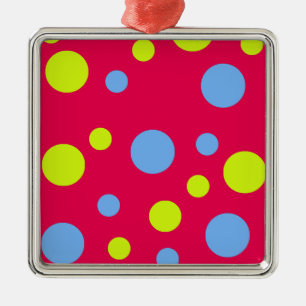 Adorno Metálico Burbujas Felices Funky Amarillas y Azules