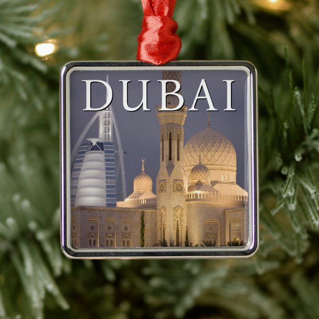 Adorno Metálico Burj al Arab | Mezquita en Dubai por la noche (Árbol)