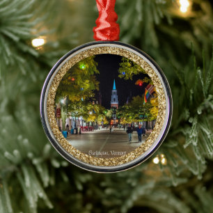 Adorno Metálico Burlington, Navidades de Vermont