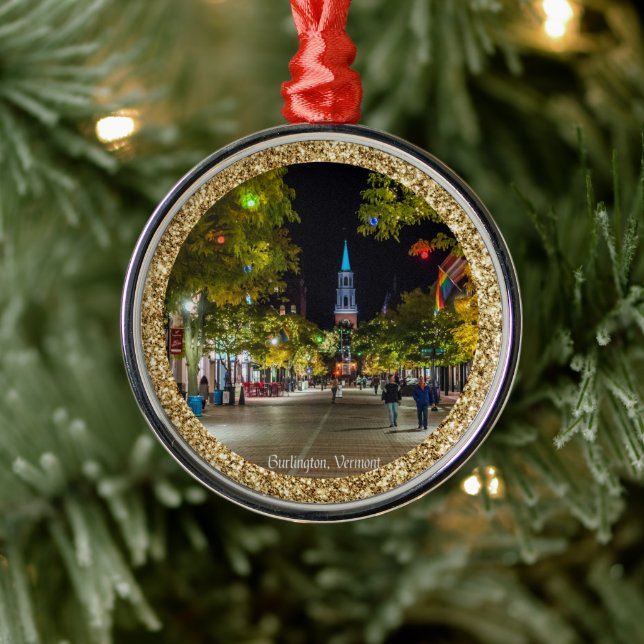Adorno Metálico Burlington, Navidades de Vermont (Árbol)