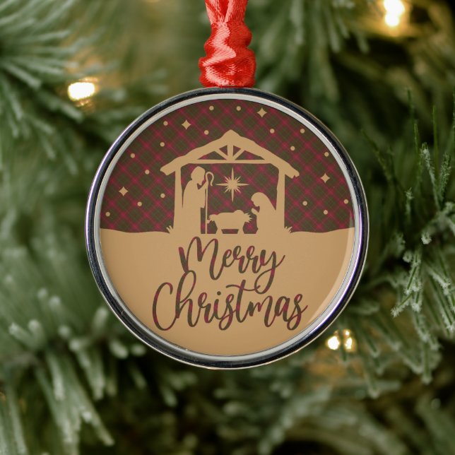 Adorno Metálico Burnett Weathered  Scottish Tartan Christmas (Árbol)