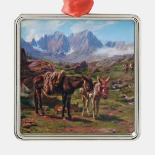 Adorno Metálico Burros en los Pirineos (Rosa Bonheur)
