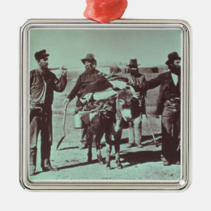 Adorno Metálico Buscadores de oro norteamericanos, c.1849 (foto de