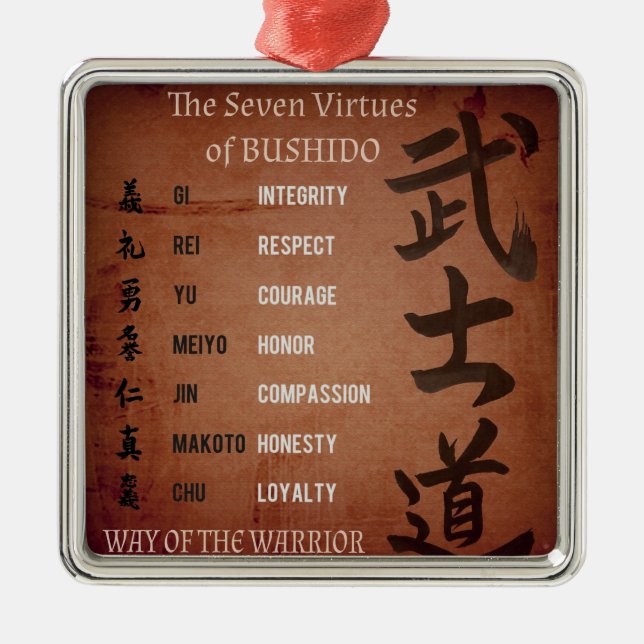 ADORNO METÁLICO BUSHIDO VIRTUES (Frente)