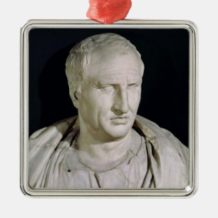 Adorno Metálico Busto de Marcus Tullius Cicero
