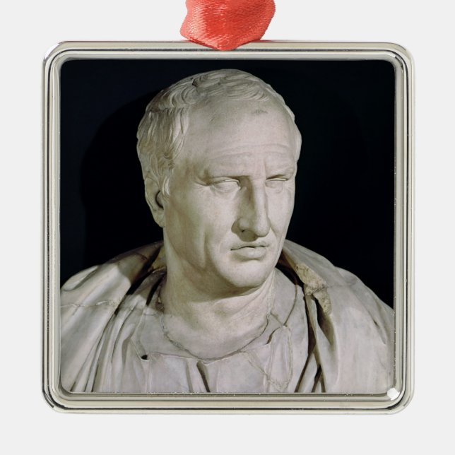 Adorno Metálico Busto de Marcus Tullius Cicero (Frente)
