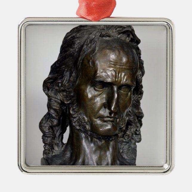 Adorno Metálico Busto de Nicolo Paganini 1830 (Frente)
