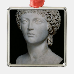 Adorno Metálico busto de una mujer romana, posiblemente Poppaea