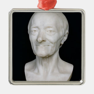 Adorno Metálico Busto de Voltaire sin su peluca, 1778