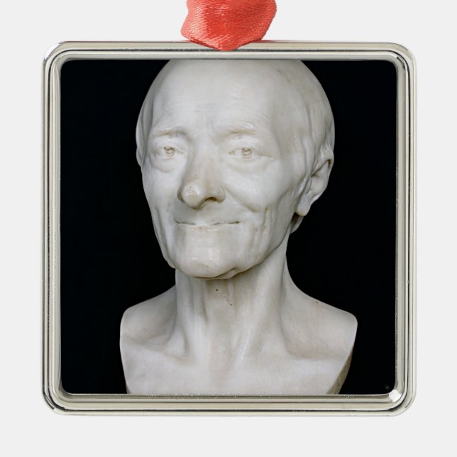 Adorno Metálico Busto de Voltaire sin su peluca, 1778 (Frente)