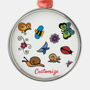 Adorno Metálico Butterflies Snails Insect Thunder_Cove