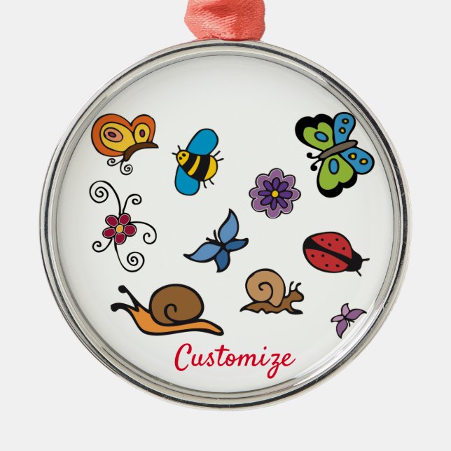 Adorno Metálico Butterflies Snails Insect Thunder_Cove (Frente)