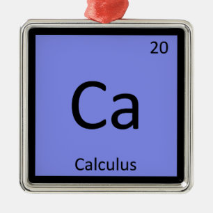 Adorno Metálico Ca: Símbolo de tabla periódica de química matemáti