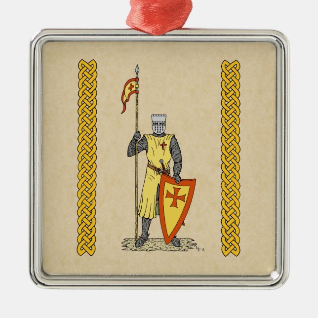 Adorno Metálico Caballero Medieval Principios del Siglo XIII (Frente)