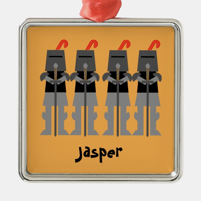 Adorno Metálico Caballeros (Frente)