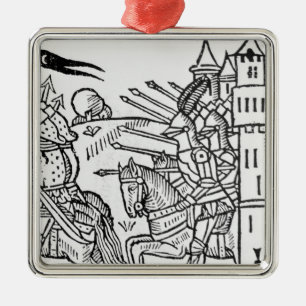 Adorno Metálico Caballeros cruzados salen a la batalla