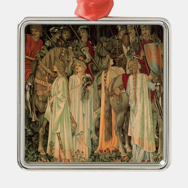 Adorno Metálico Caballeros medievales de la Mesa Redonda (Frente)