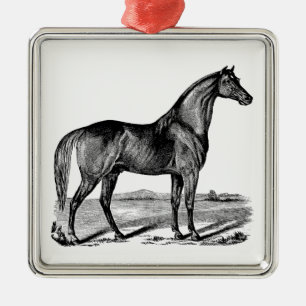 Adorno Metálico Caballo Antiguo de Pie