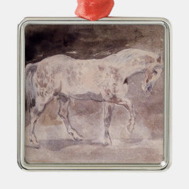 Adorno Metálico Caballo blanco (por Eugene Delacroix)