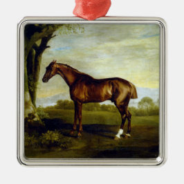 Adorno Metálico Caballo de castaño en un paisaje (George Stubbs)