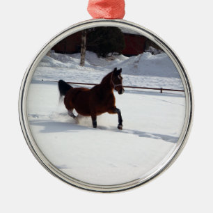 Adorno Metálico Caballo de la nieve