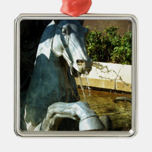 Adorno Metálico Caballo de Neptuno, detalles de la fuente de Plaza