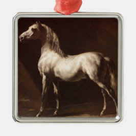 Adorno Metálico Caballo gris de manzana (por Théodore Géricault)