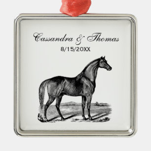 Adorno Metálico Caballo Vintage