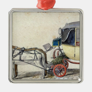Adorno Metálico Caballo y carro, 1825