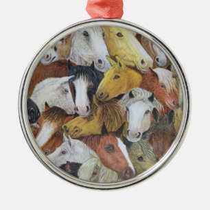 Adorno Metálico Caballos de los caballos